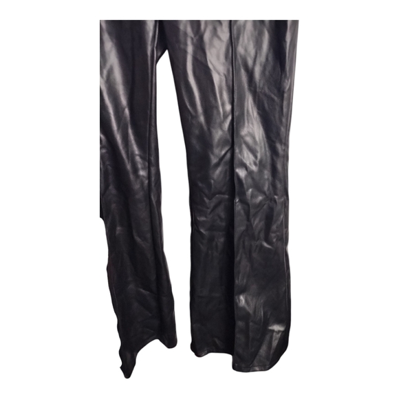 7 For All Mankind‎ High Rise Faux Leather Flare Wide Leg Office Festival Pants M - Picture 5 of 8